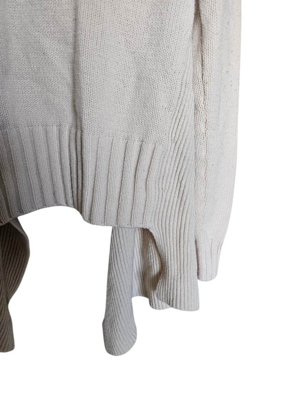 Vince Yak Wool Blend Cream Open-Front Draped Cardigan - Picture 4 of 6